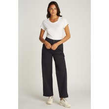 Kadın Brushed Casual Pantolon - Siyah