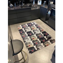 Rugs Modern Mavi Tonlarda Desenli Dokuma Taban Halı MIRAVIP387
