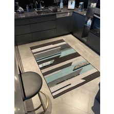 Rugs Modern Çizgili Desenli Pastel Boyalı Dokuma Taban Halı MIRAVIP491