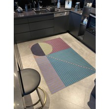 Rugs Modern Modern Geometrik Yeşil Renkli Dokuma Taban Halı MIRAVIP485