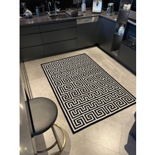 Rugs Modern Siyah Renkli Modern Geometrik Dokuma Taban Halı MIRAVIP488