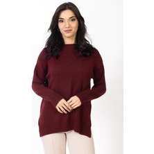 Vs Kadın O Yaka Triko Kazak 20 433 Emy 23K Bordo