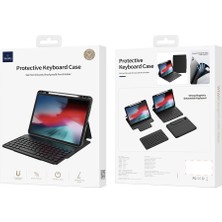 Wiwu iPad 10.nesil 10.9 2022 Uyumlu Klavyeli Kılıf  Protective Gizli Kalem Bölmeli Siyah