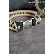 Urz Kids Boncuklu Küçük Irk Paracord Tasma Kahverengi