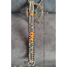 Urz Kids Boncuklu Küçük Irk Paracord Tasma Kahverengi