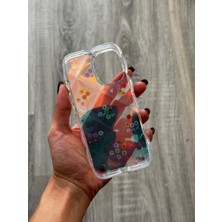 Adonis iPhone 14 Uyumlu Kılıf Şeffaf ve Hologram Yastık Desenli Silikon Kılıf