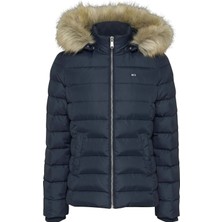 Tommy Hilfiger Tjw Kadın Lacivert Kapüşonlu Şişme Mont L Beden Konforlu ve Şık Tasarım