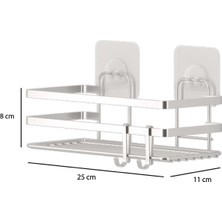 Tekno-tel Banyo Düzenleyici Şampuanlık Banyo Duş Rafı Beyaz ST281H