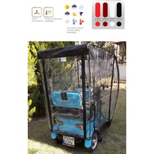 Yuki Greta Mini Yk-32 Üç Tekerli Motor Brandası - Siyah