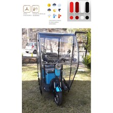 Yuki Greta Mini Yk-32 Üç Tekerli Motor Brandası - Siyah
