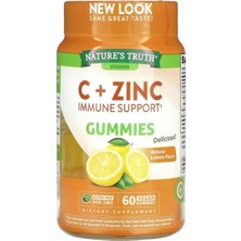 Nature's Truth C + Zinc Immune Support Natural Lemon 60 Vegan Gummies