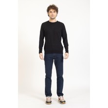 Vs Erkek Bisiklet Yaka Desenli Kazak 22 8 Trk 23K Siyah