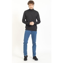 Vs Erkek Yarım Balıkçı Düz Kazak 22 7 Trk 23K K.gri