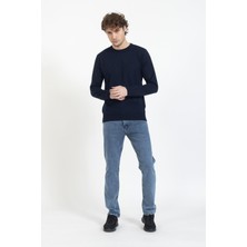 Vs Erkek Bisiklet Yaka Desenli Kazak 22 8 Trk 23K Lacivert