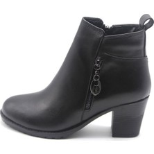 Scavia 578-24  Deri Anatomik Çift Fermuarlı Topuklu Kadın bot