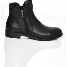 Scavia 511-24  Deri Anatomik Çift Fermuar Kadın Bot