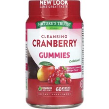 Nature's Truth Cleansing Cranberry Gummies Natural Cranberry Mango 60 Vegan Gummies