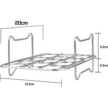 Mirror32 Foodi DZ201/401 Hava Fritöz Aksesuarları Için Yumurta Vapur Rafı Paslanmaz Çelik Hava Fritöz Rafı (Yurt Dışından)