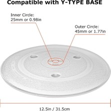 Mirror32 Evrensel Mikrodalga Cam Plaka Mikrodalga Cam Döner Tabla Plakası, Yuvarlak Mikrodalga Plaka Kapağı Değiştirme 31.5cm (Yurt Dışından)