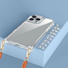 Farma Teknoloji iPhone 16 Pro Max Kılıf Airbagli Takılabilir Askı Aparatlı Zore Snap Silikon Kapak-Şeffaf