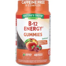 Nature's Truth B-12 Energy Gummies Natural Peach Raspberry 48 Vegan Gummies