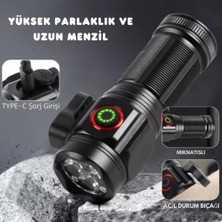 Powerdex Güç Göstergesi Ile Güçlü USB Şarj Edilebilir Mini LED El Feneri PD-7007