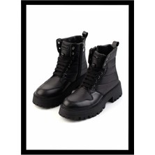 Bambi Siyah  Deri Kadın Bot & Bootie K02351320503