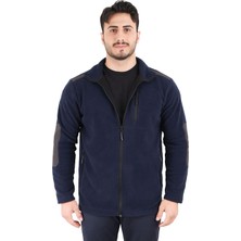 Zenobya Softshell Garnili Polar Ceket - Lacivert- Zenobya