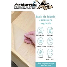 Artlantis Yapışkanlı Şeffaf Asetat 3 Adet 45CM x 2 Metre Djfix Kendinden Yapışkanlı Şeffaf Rulo Asetat Transparan Soğuk Laminasyon