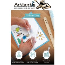 Artlantis Yapışkanlı Şeffaf Asetat 3 Adet 45CM x 2 Metre Djfix Kendinden Yapışkanlı Şeffaf Rulo Asetat Transparan Soğuk Laminasyon