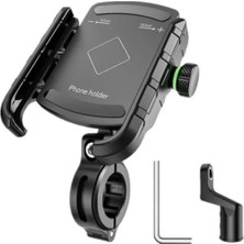 Motosiklet Bisiklet Telefon Tutucu Gidon ve Ayna Bağlantılı Motor Tutacağı Scooter Bts3