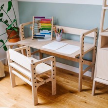 Woodesk Nido, Montessori Ahşap Çocuk Masa ve Taburesi, 100X74, CPT4772-100