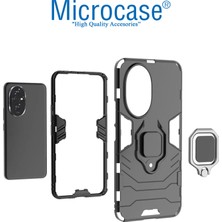 Microcase Honor 200 ile Uyumlu Batman Serisi Yüzük Standlı Armor Kılıf - Siyah AL3349