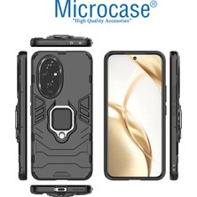 Microcase Honor 200 ile Uyumlu Batman Serisi Yüzük Standlı Armor Kılıf - Siyah AL3349