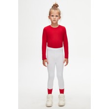 Beyaz Basic Kız Çocuk Yazlık Tayt