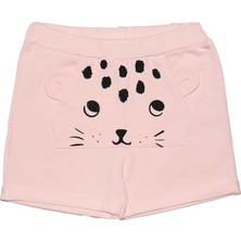 Açık Pudra Kanguru Cepli Kız Çocuk Şort