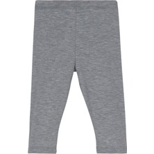 Gri Basic Kız Çocuk Diz Altı Tayt Kapri