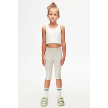 Ay Grisi Basic Kız Çocuk Diz Altı Tayt Kapri