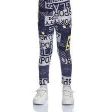 Sporty Glam Kız Çocuk Desenli Yazlık Tayt