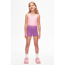 Açık Mor Basic Kız Çocuk Dans Şort