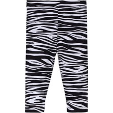 Zebra Kız Çocuk Desenli Diz Altı Tayt Kapri