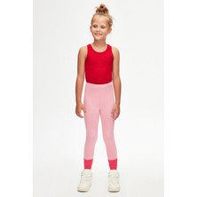 Pembe Basic Kız Çocuk Yazlık Tayt
