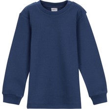 İndigo Basic Kız Çocuk Çıtçıtlı Sıfır Yaka Kışlık Uzun Kol Tişört