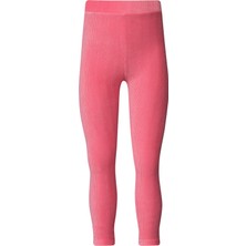 Koyu Somon Kız Çocuk Fitilli Kadife Tayt