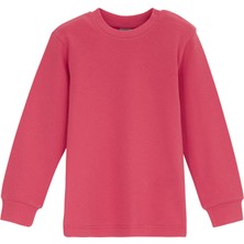 Nar Çiçeği Basic Kız Çocuk Çıtçıtlı Sıfır Yaka Kışlık Uzun Kol Tişört