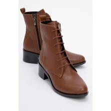 Ccway Kadın Yuvarlak Burunlu Bot TABA CİLT