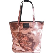 Vs Pembe Full Payet Tote Çanta
