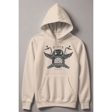 Myada Rıder Biker Club Baskılı Kapşonlu Çocuk Sweatshirt 12514