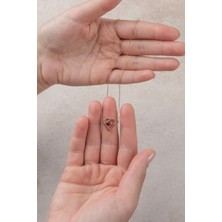 Jewelmim Gümüş 100 Dilde Seni Seviyorum Yazan 18 Ayar Rose Altın Kaplama Kalp Kolye 925 Ayar Gümüş Kadın Kolye | Bayan Yüz Dilde Seni Seviyorum Kolyesi Kalpli Rose Gold Kadın Gümüş Kolye