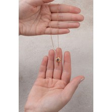 Jewelmim Gümüş 100 Dilde Seni Seviyorum Yazan 18 Ayar Rose Altın Kaplama Kutup Yıldızı Gümüş Kolye 925 Ayar Gümüş Kadın Kolye | Bayan Yüz Dilde Seni Seviyorum Kolyesi Kutup Yıldızı Kadın Gümüş Kolye